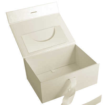 Ivory Metallic Round Pocket - CustomF2FBox