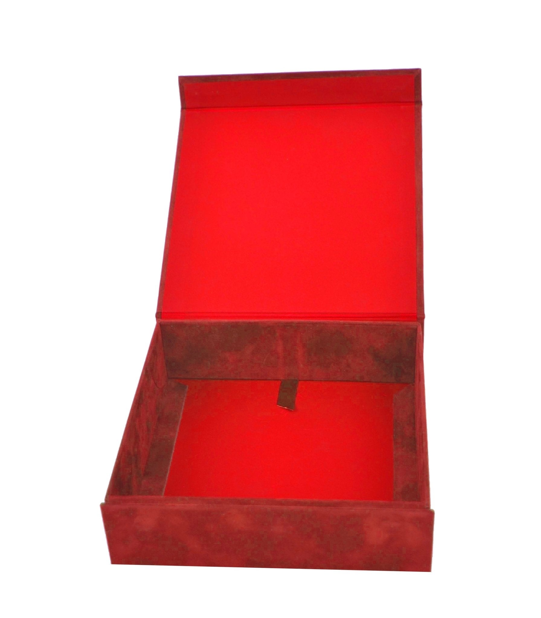 Sample Of Square Shallow Red Sensational Suede - CustomF2FBox