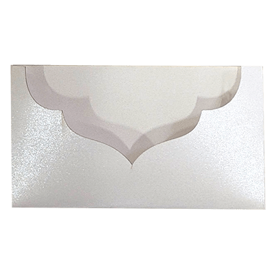 White Majestic Metallic Asymmetric Pocket - CustomF2FBox