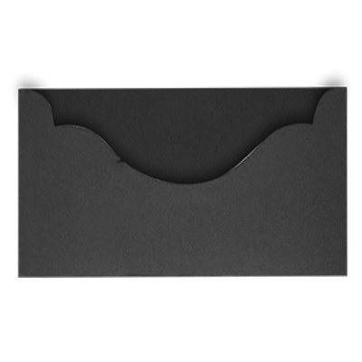 Black Suede Boat Shape Pocket - CustomF2FBox