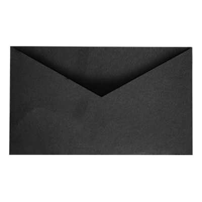 Black Vegan Leather V - Shape Pocket - CustomF2FBox