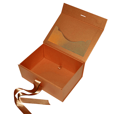 Copper Metallic Boat Shape Pocket - CustomF2FBox