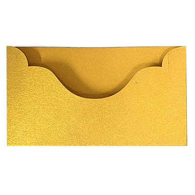 Gold Metallic Boat Shape Pocket - CustomF2FBox