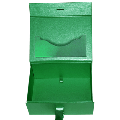 Green Metallic Boat Shape Pocket - CustomF2FBox