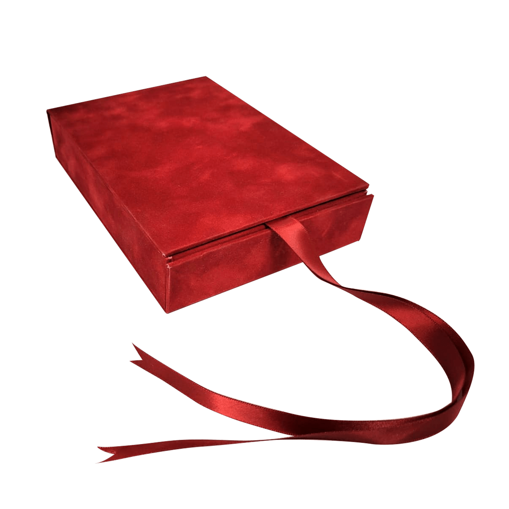 Invitation Box Red Suede - CustomF2FBox