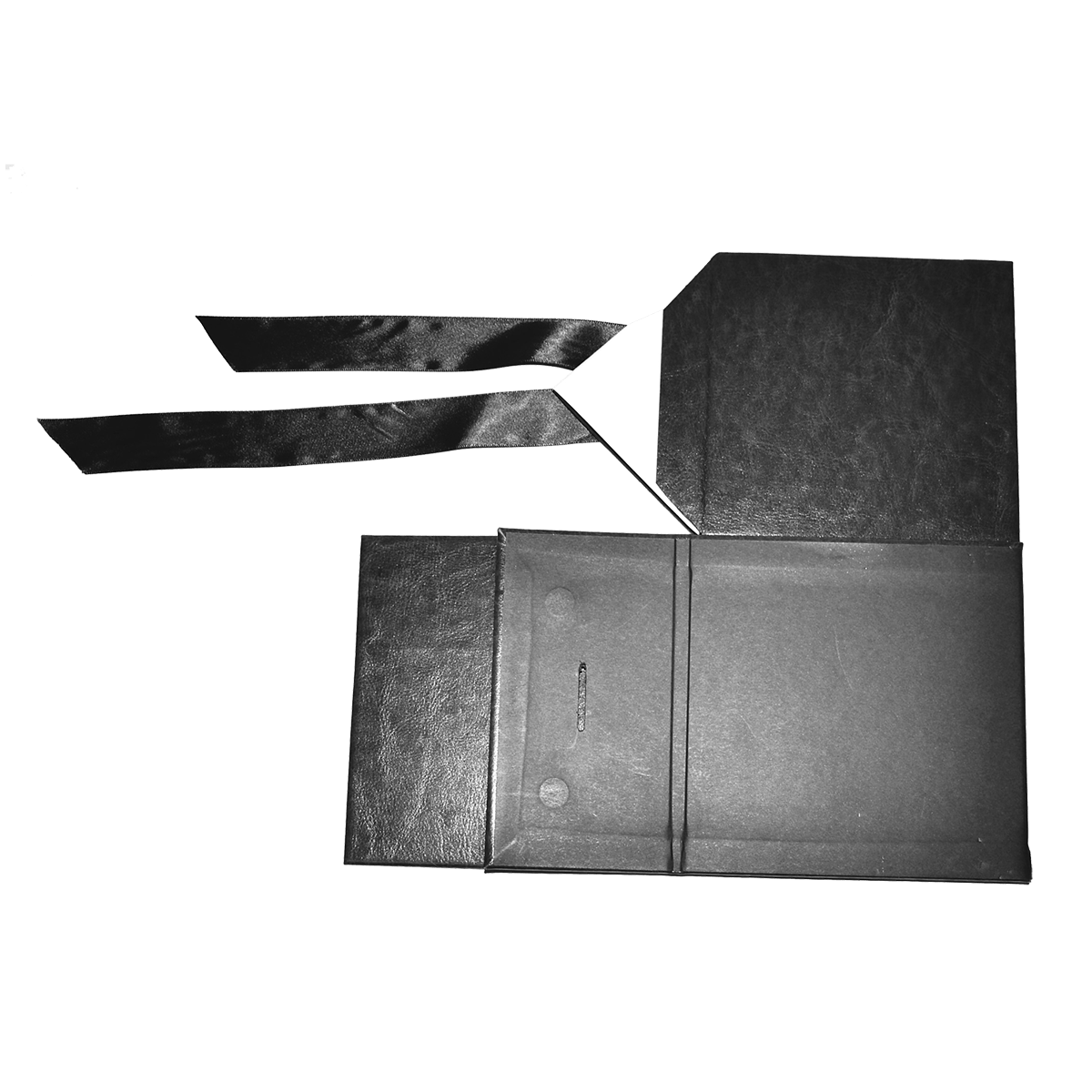 Large Cube Black Vegan Leather - CustomF2FBox