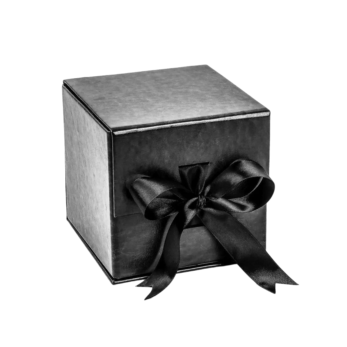 Large Cube Black Vegan Leather - CustomF2FBox