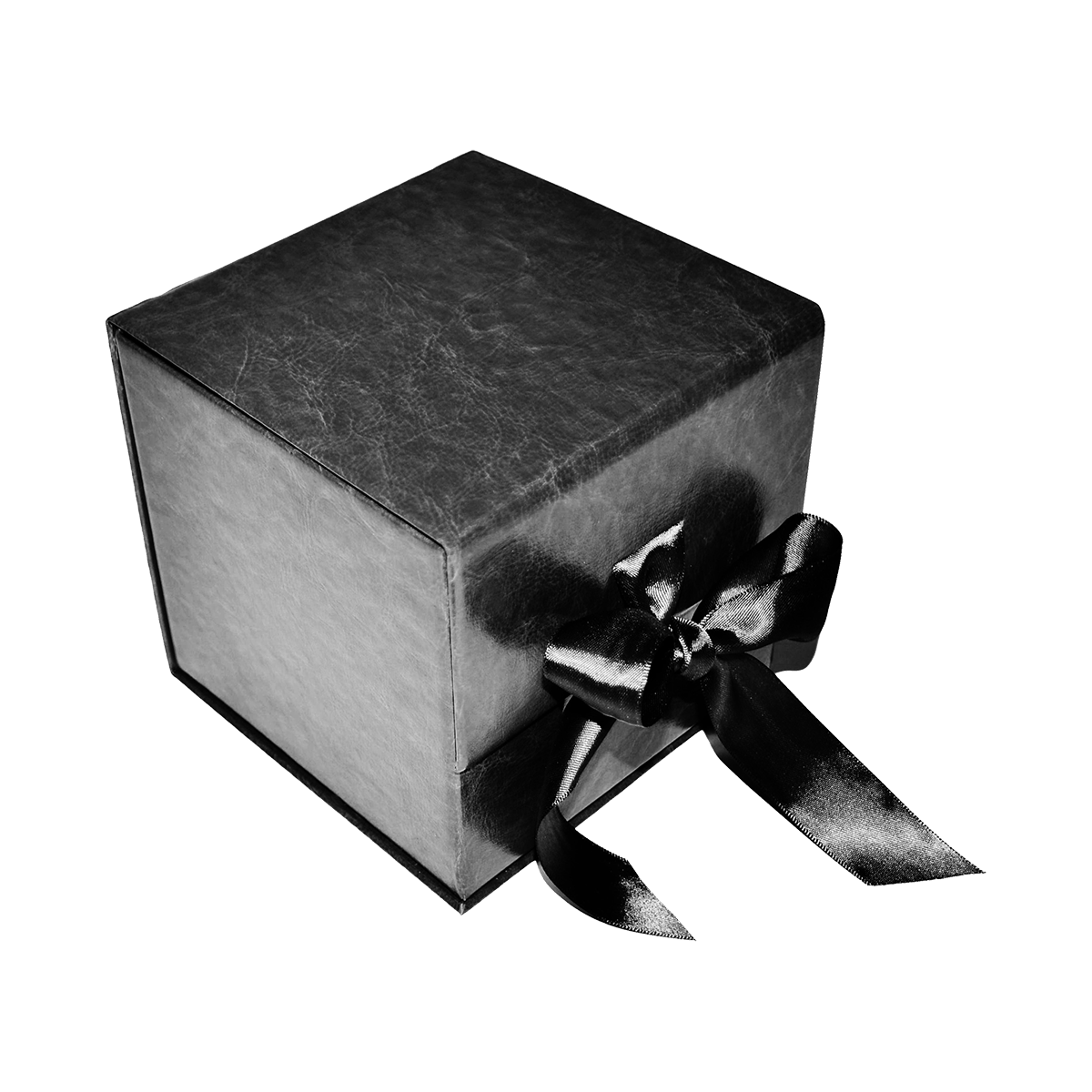 Large Cube Black Vegan Leather - CustomF2FBox