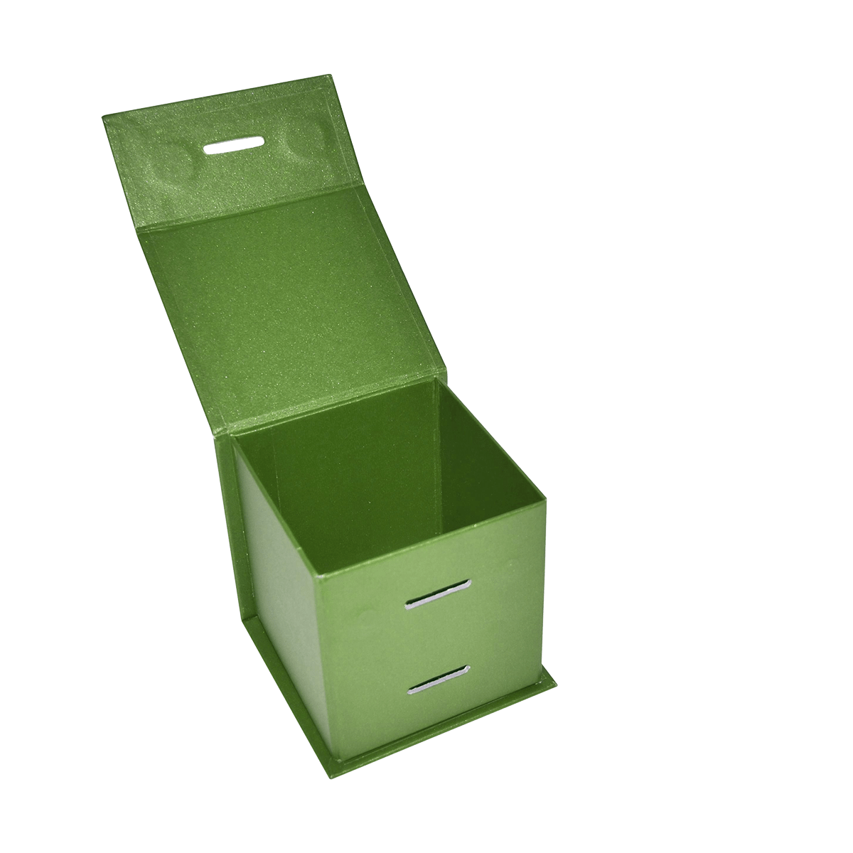 Large Cube Green Majestic metallic - CustomF2FBox
