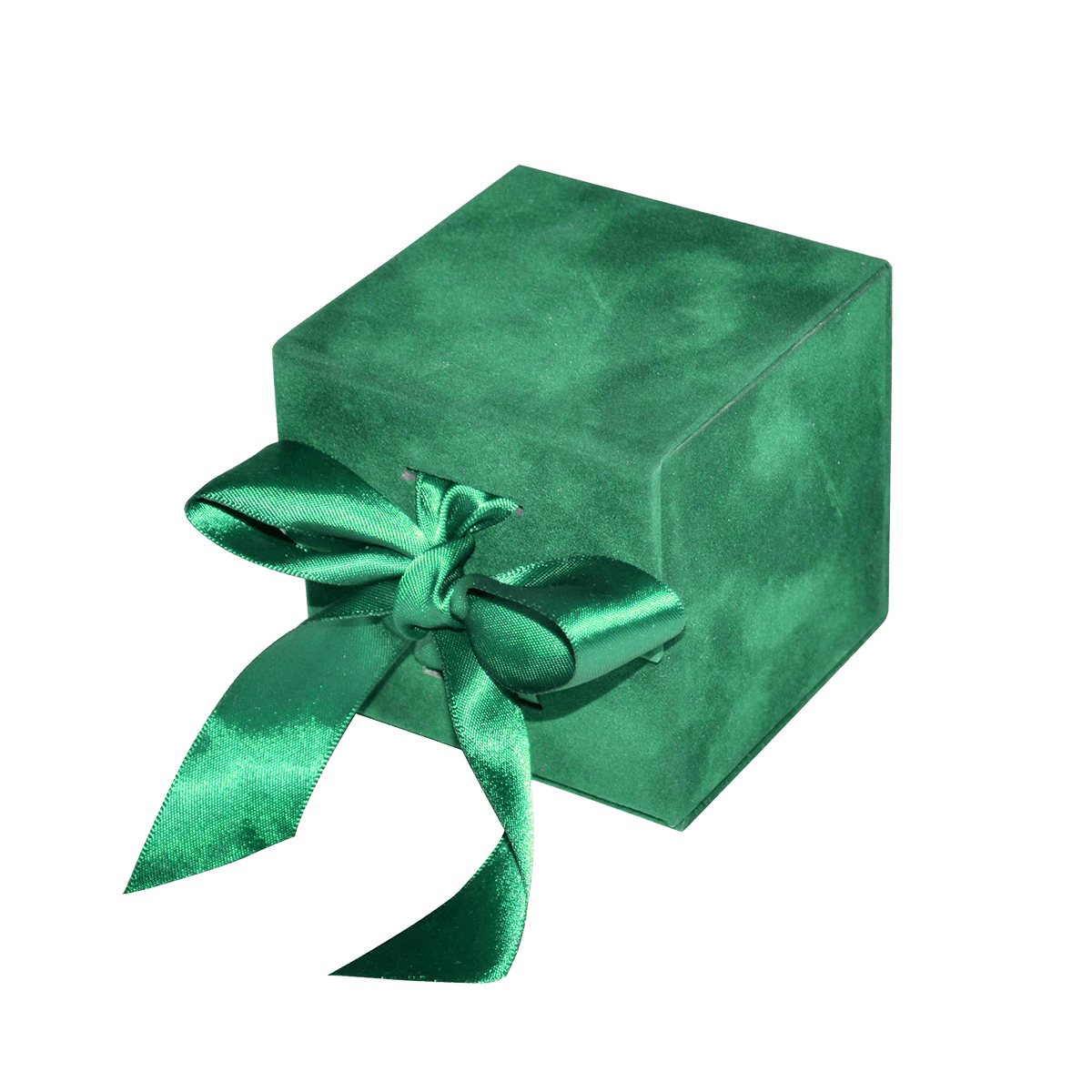 Large Cube Green Sensational Suede - CustomF2FBox