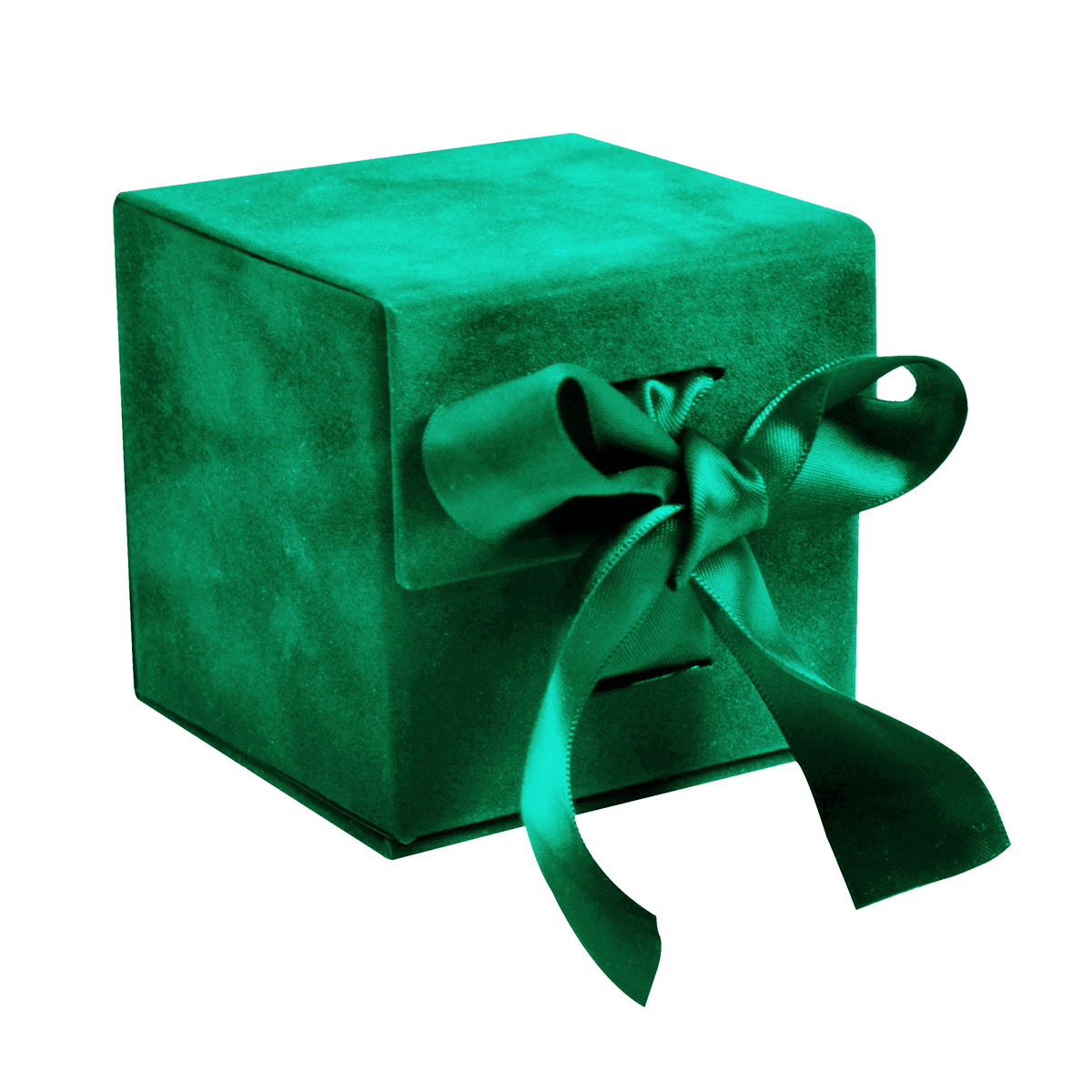 Large Cube Green Sensational Suede - CustomF2FBox