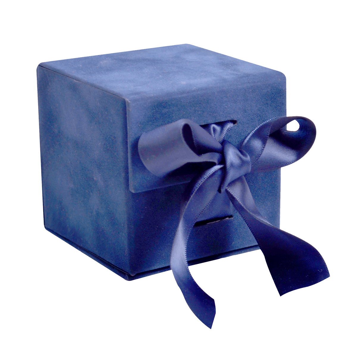 Large Cube Navy Sensational Suede - CustomF2FBox