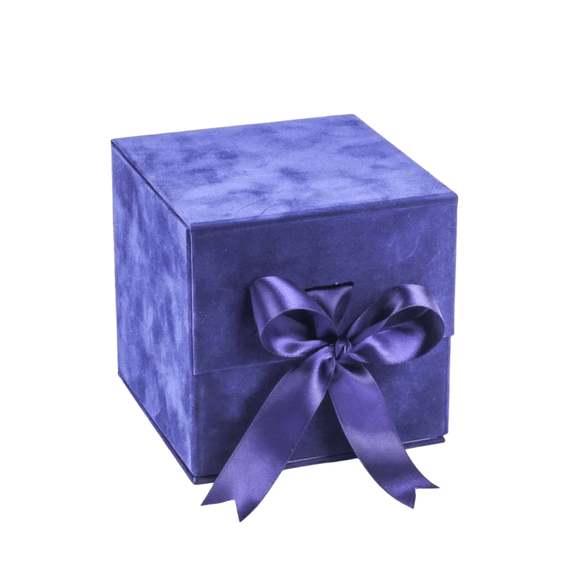 Large Cube Navy Sensational Suede - CustomF2FBox