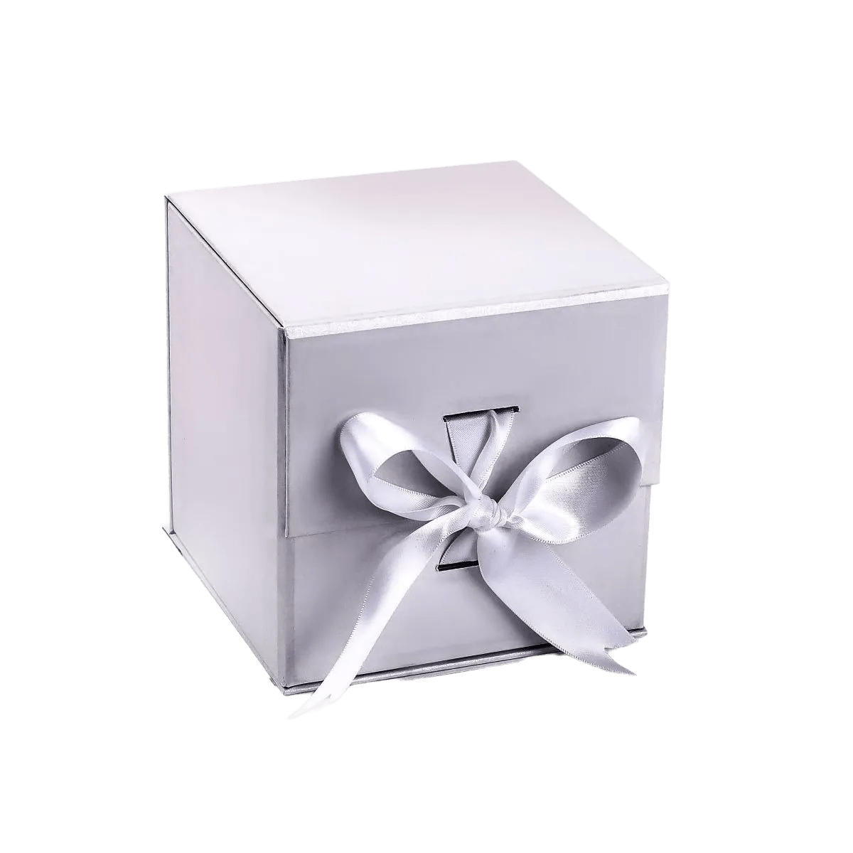 Large Cube Silver Majestic Metallic - CustomF2FBox