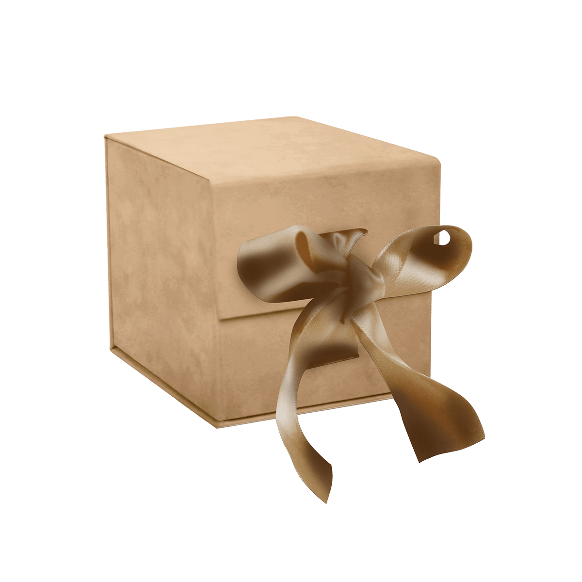 Large Cube Tan Sensational Suede - CustomF2FBox