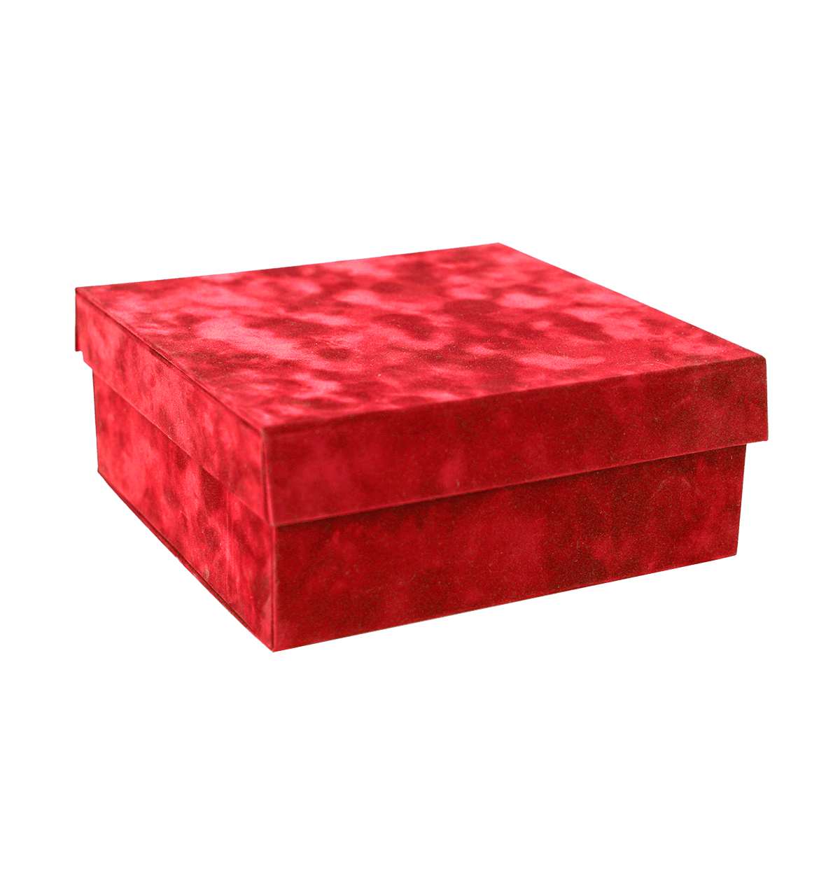 Large Lift Of Lid Red Sensational Suede - CustomF2FBox