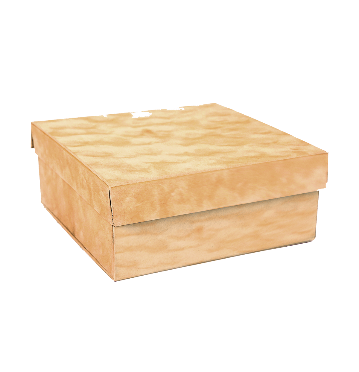 Large Lift Of Lid Tan Sensational Suede - CustomF2FBox