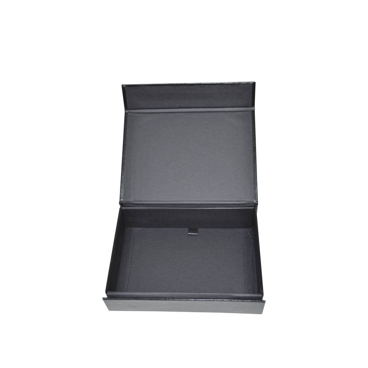 Large Shallow Black Vegan Leather - CustomF2FBox