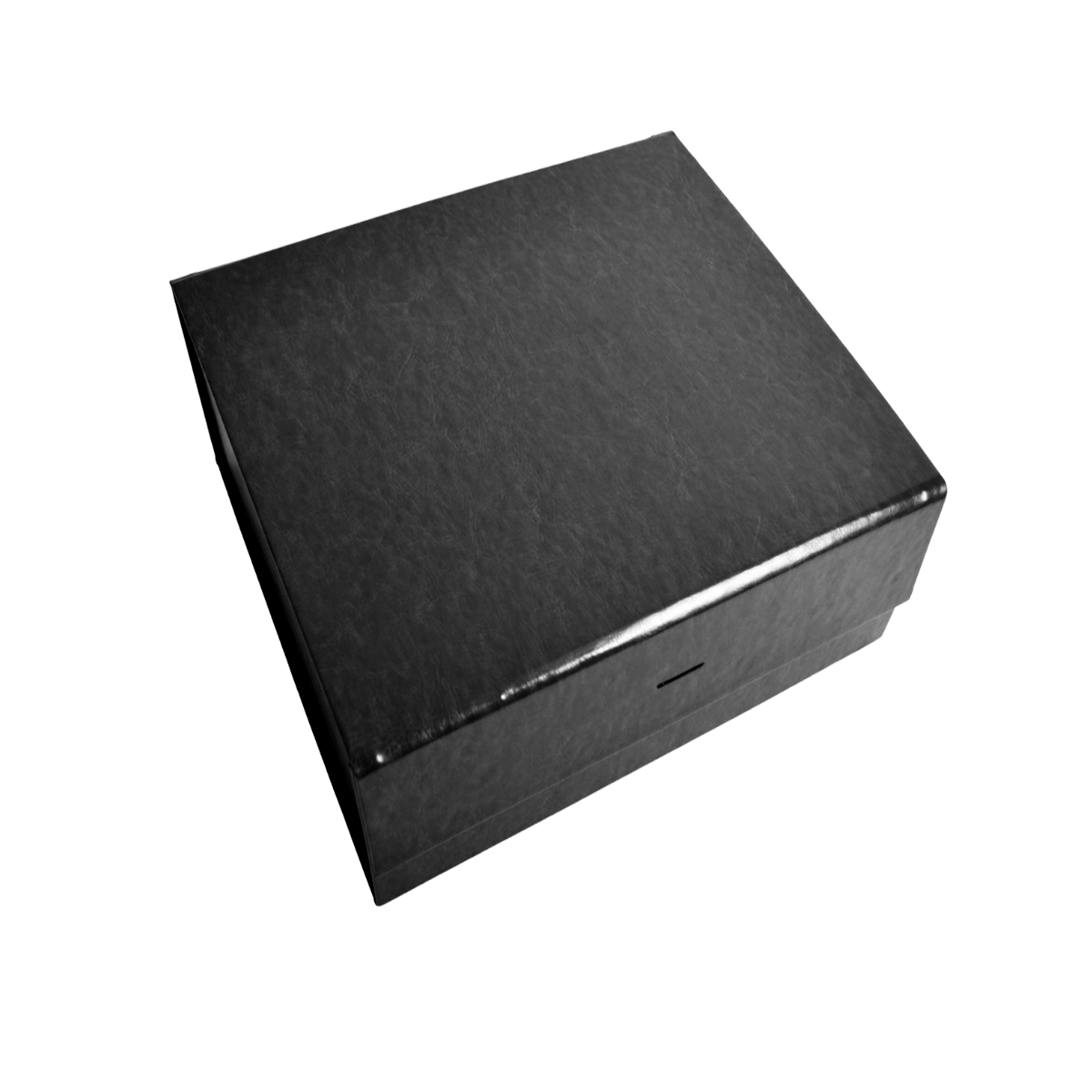 Large Square Black Vegan Leather - CustomF2FBox