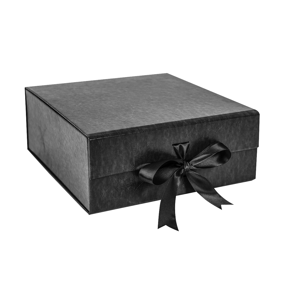 Large Square Black Vegan Leather - CustomF2FBox