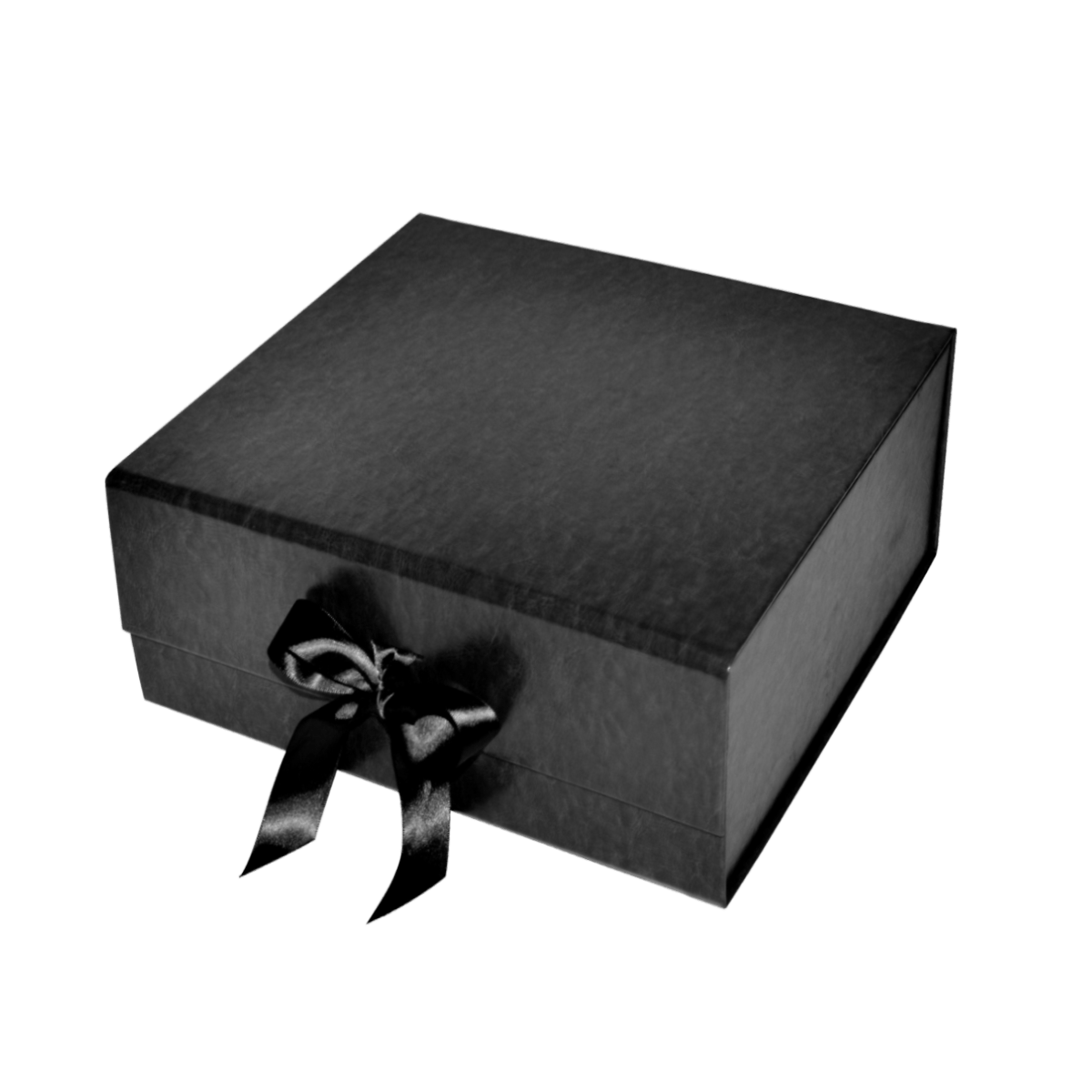 Large Square Black Vegan Leather - CustomF2FBox