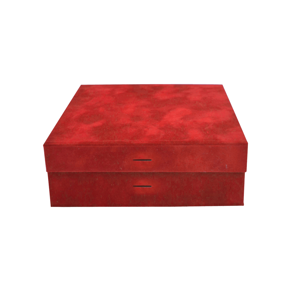 Large Square Red Sensational Suede - CustomF2FBox