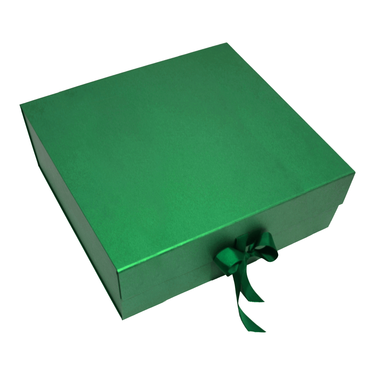 Large Square Shallow Green Majestic Metallic - CustomF2FBox