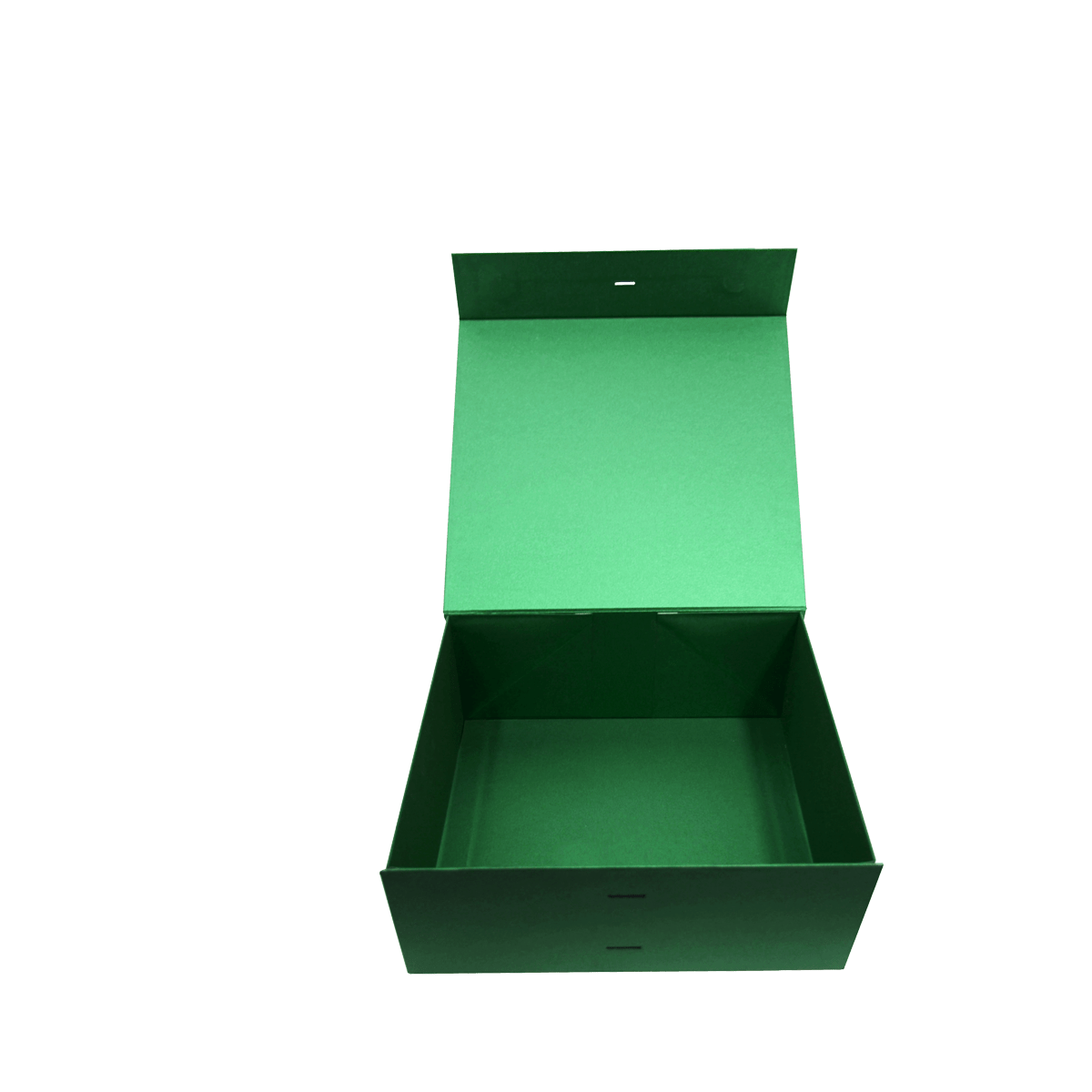 Large Square Shallow Green Majestic Metallic - CustomF2FBox