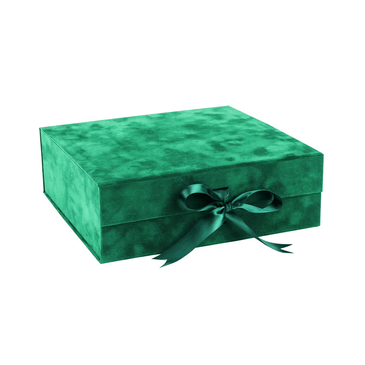 Large Square Shallow Green sensational Suede - CustomF2FBox