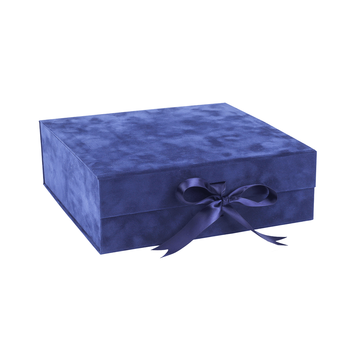 Large Square Shallow Navy Sensational Suede - CustomF2FBox