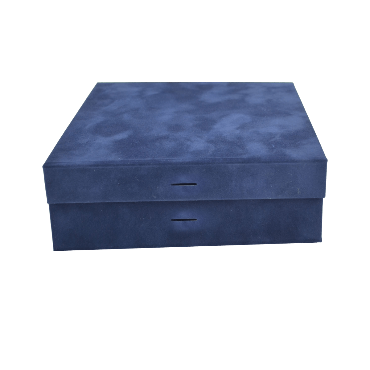 Large Square Shallow Navy Sensational Suede - CustomF2FBox