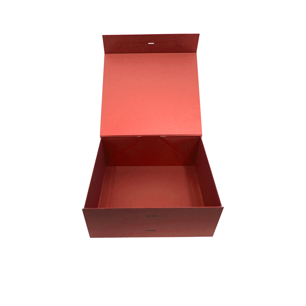 Large Square Shallow Red Majestic Metallic - CustomF2FBox