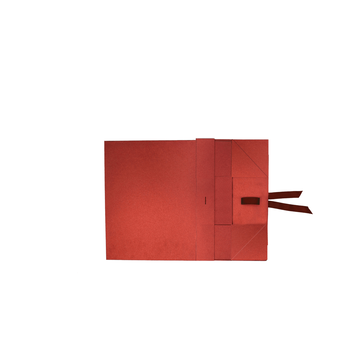 Large Square Shallow Red Majestic Metallic - CustomF2FBox