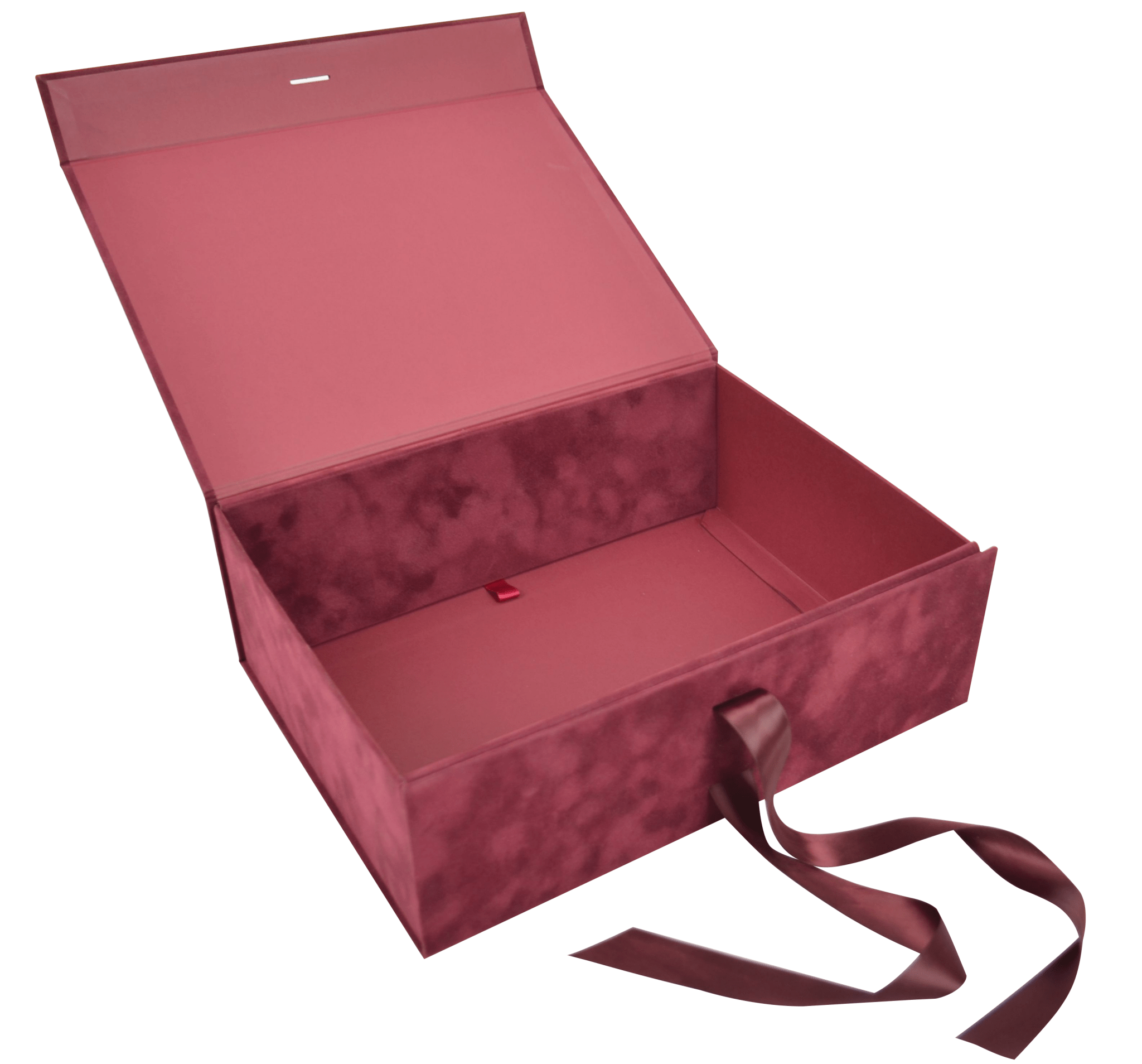 Large Square Wine Sensational Suede - CustomF2FBox