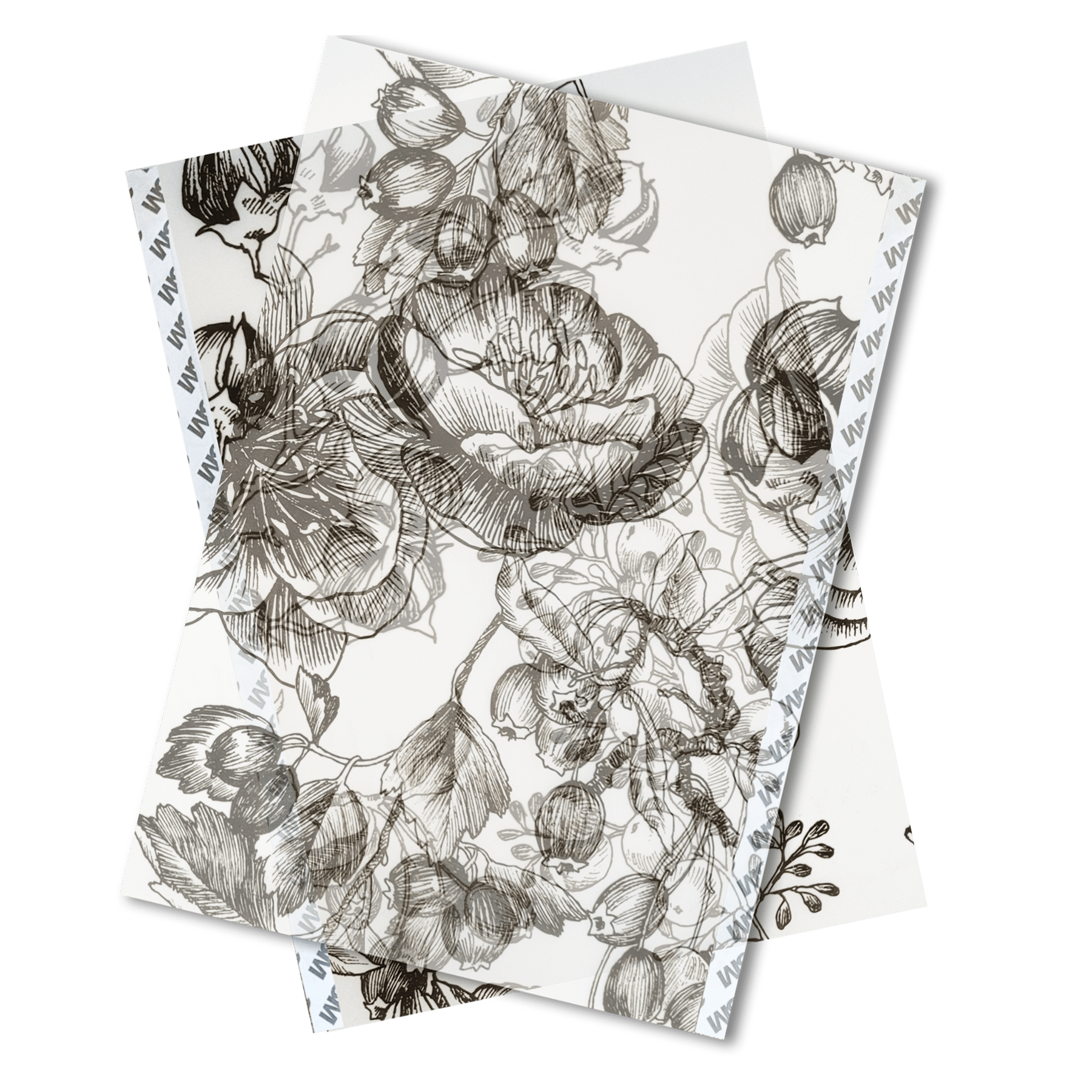 Luxury Damask Floral Vellum Liner - CustomF2FBox