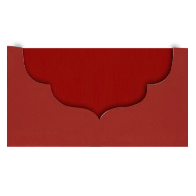 Red Suede Asymmetric Pocket - CustomF2FBox