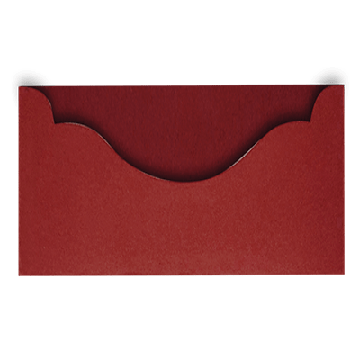 Red Suede Boat Shape Pocket - CustomF2FBox