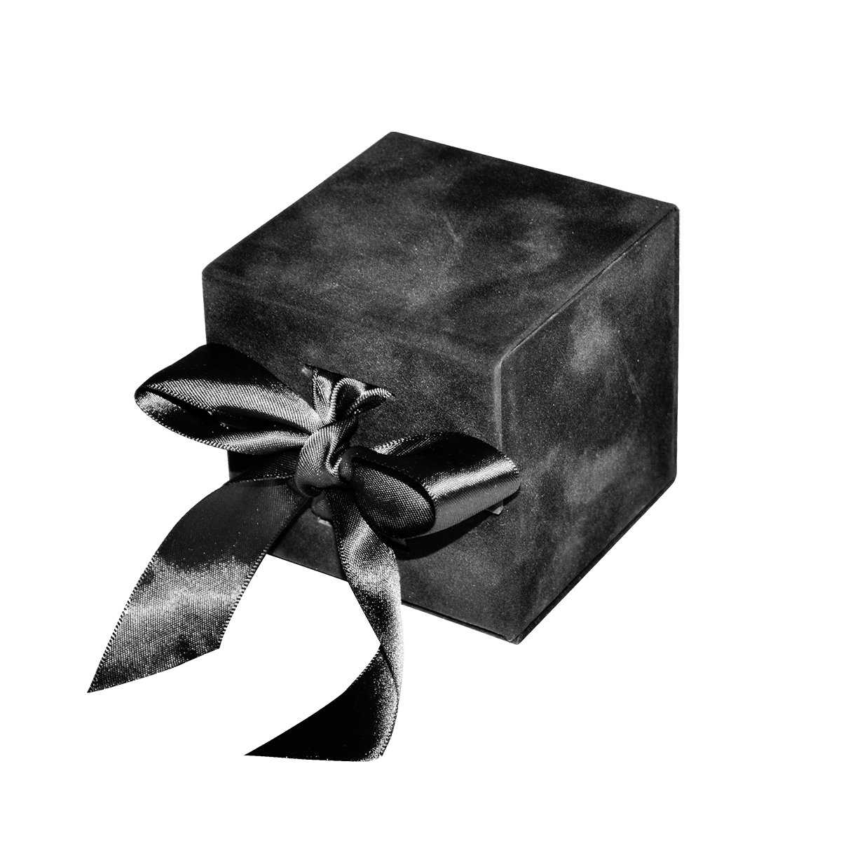 Sample Of Large Cube Black Sensational Suede - CustomF2FBox
