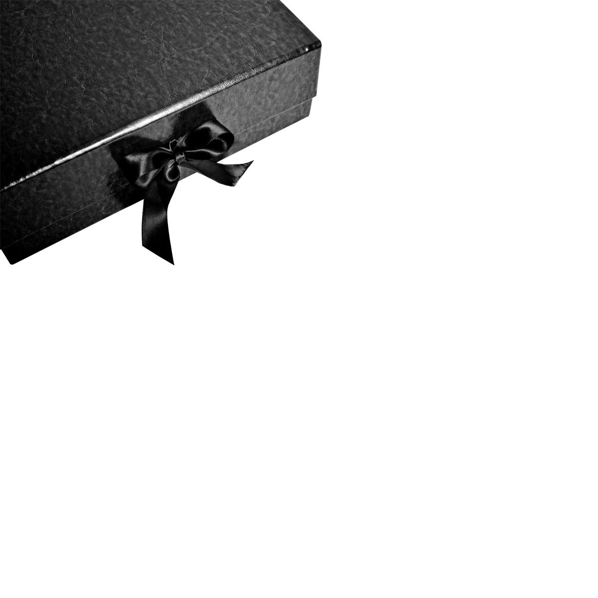 Sample Of Large Square Black Vegan Leather - CustomF2FBox