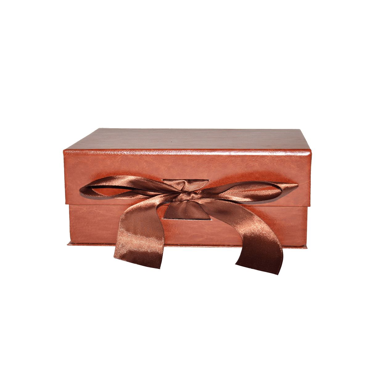 Sample Of Small Box Brown Vegan Leather - CustomF2FBox