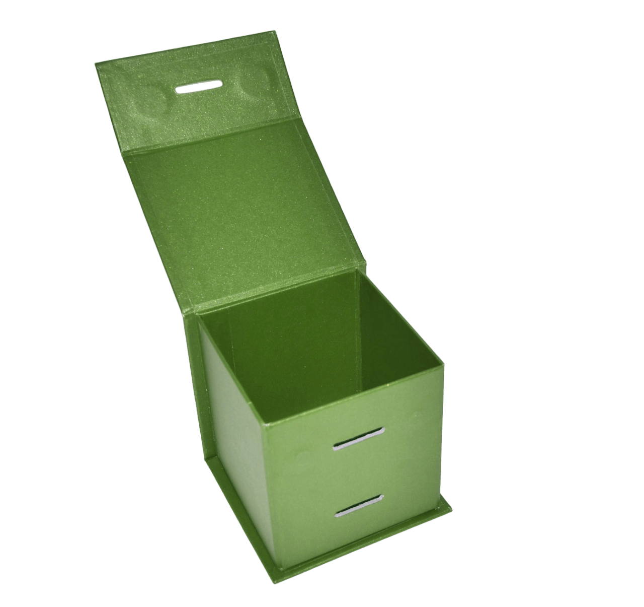 Small Cube Green Majestic Metallic - CustomF2FBox