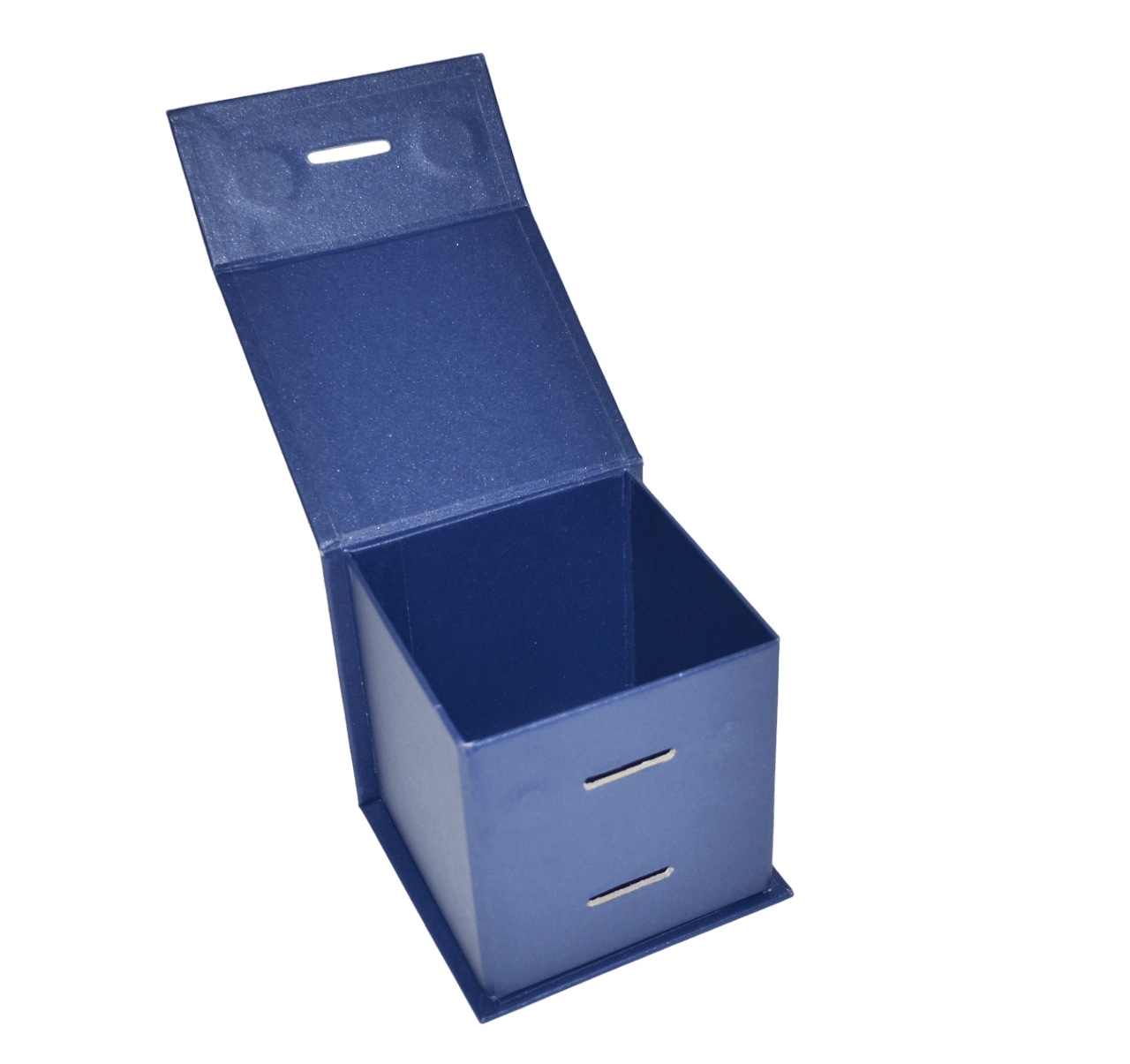 Small Cube Navy Majestic Metallic - CustomF2FBox