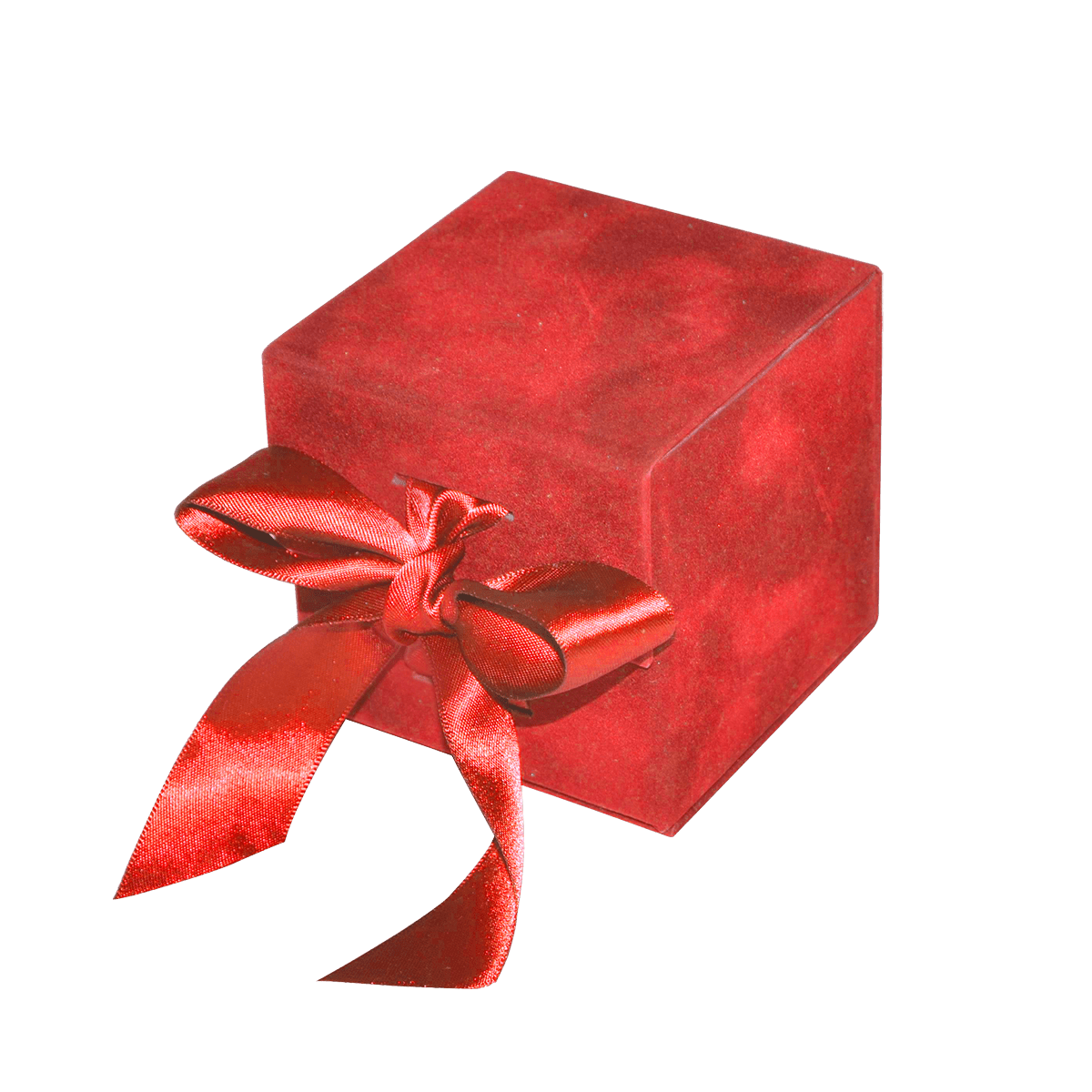 Small Cube Red Sensational Suede - CustomF2FBox