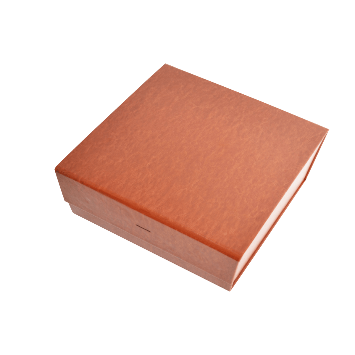 Square Shallow Brown Vegan Leather - CustomF2FBox