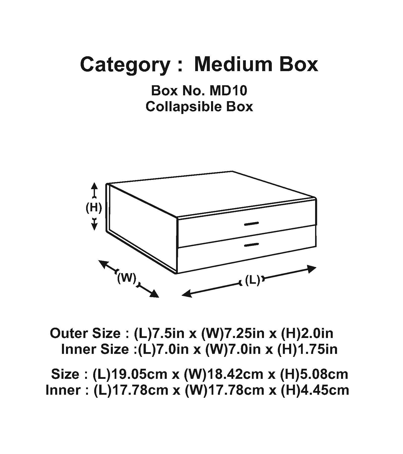 Square Shallow Copper Majestic Metallic - CustomF2FBox