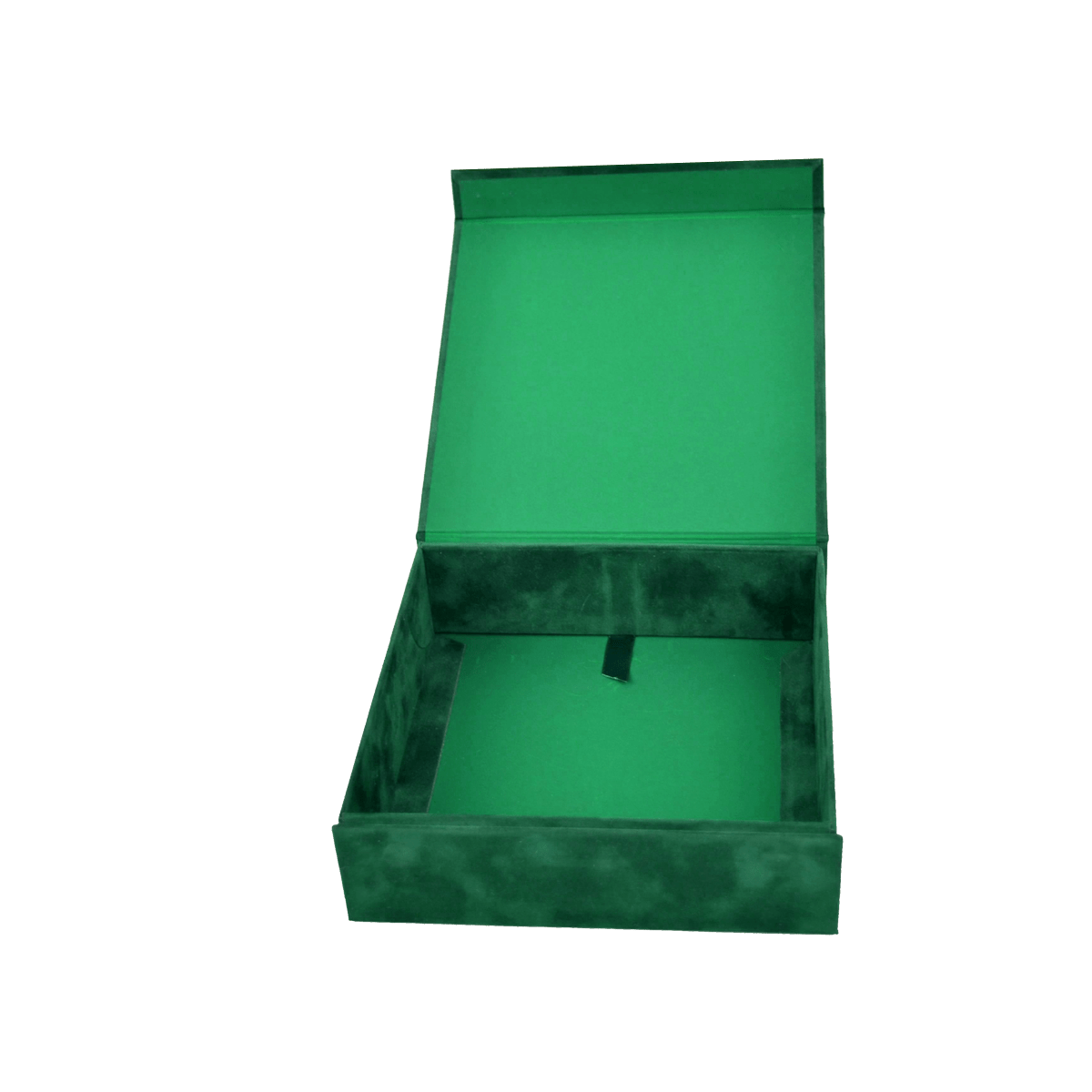 Square Shallow Green Sensational Suede - CustomF2FBox