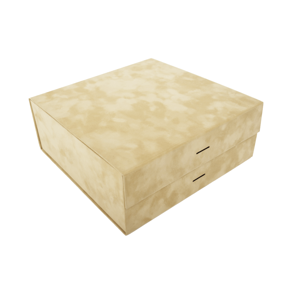 Square Shallow Ivory Sensational Suede - CustomF2FBox