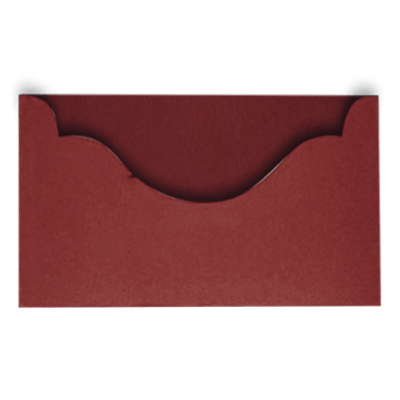 Wine Suede Boat Shape Pocket - CustomF2FBox