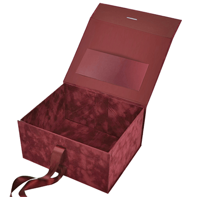 Wine Suede Square Pocket - CustomF2FBox