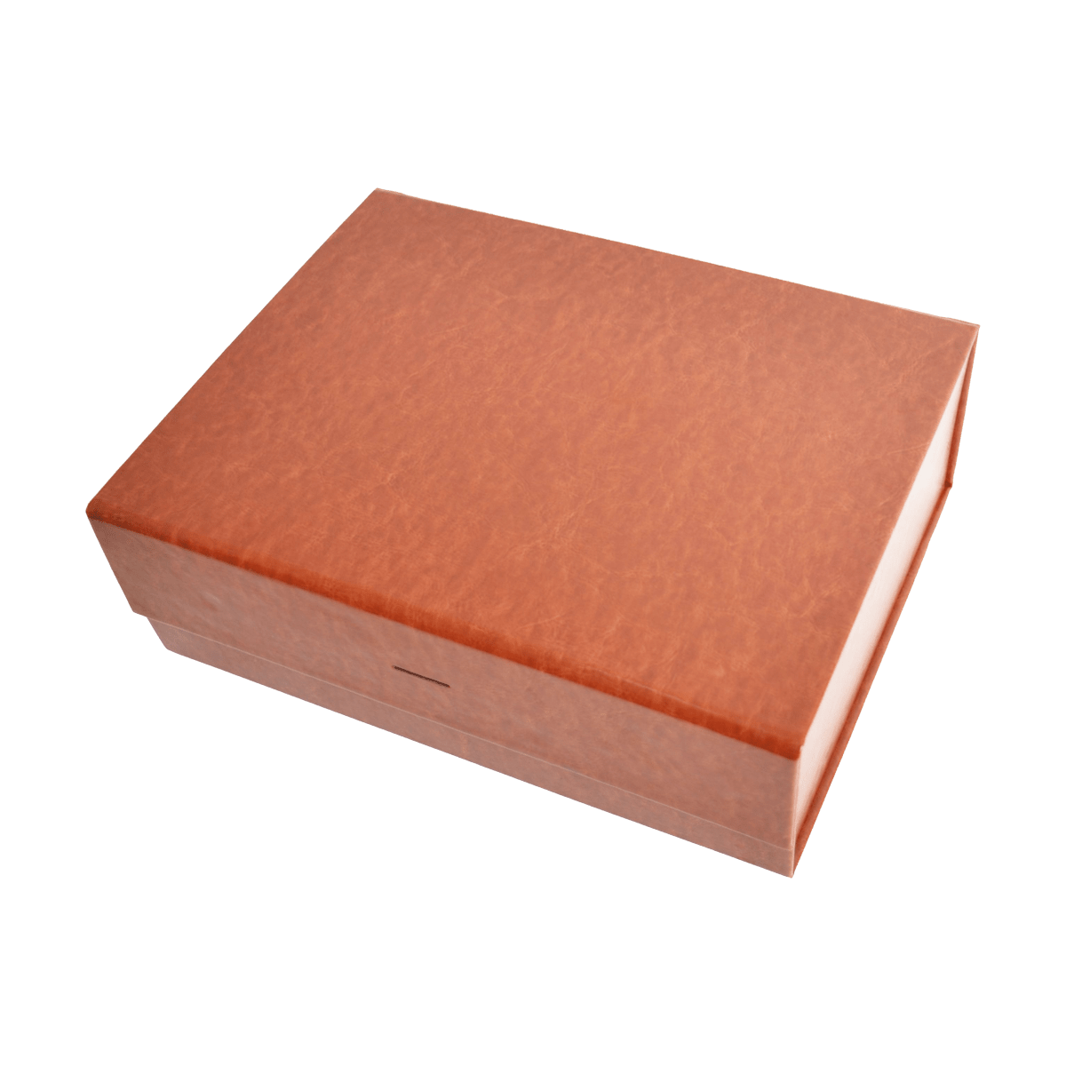 XL Square Brown Vegan Leather - CustomF2FBox